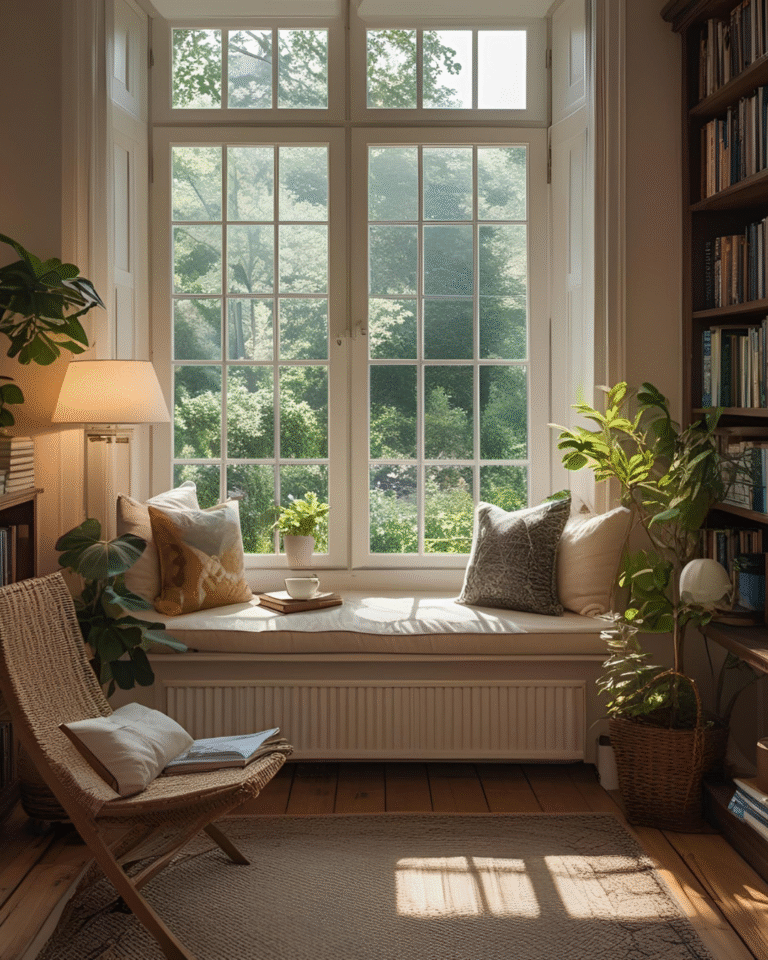 A quiet reading nook for recharge describing how how empowered living begins with the boundaries you keep