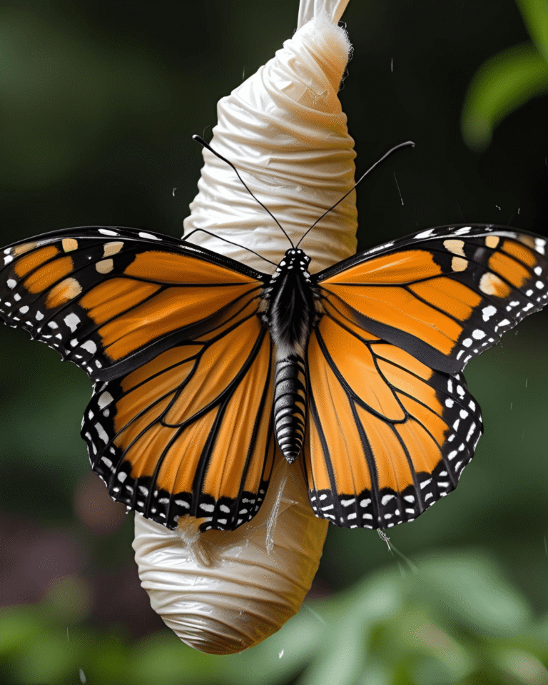butterfly emerging from a coccoon