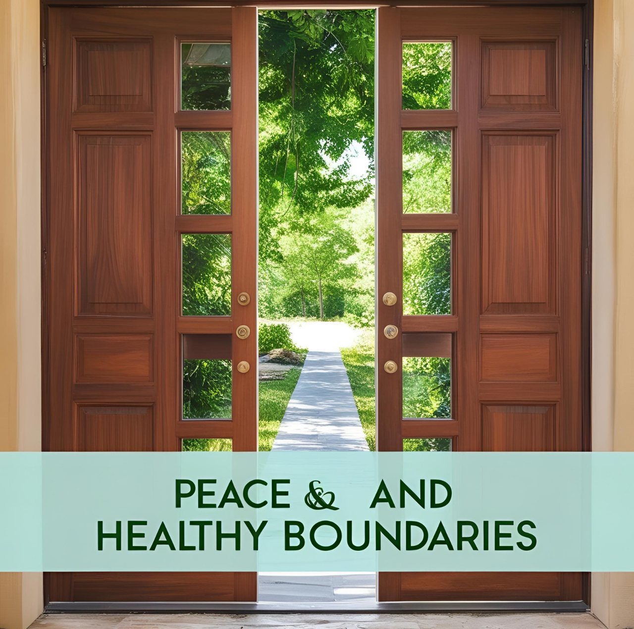 A slightly closed door indicating how boundaries begin with self-love