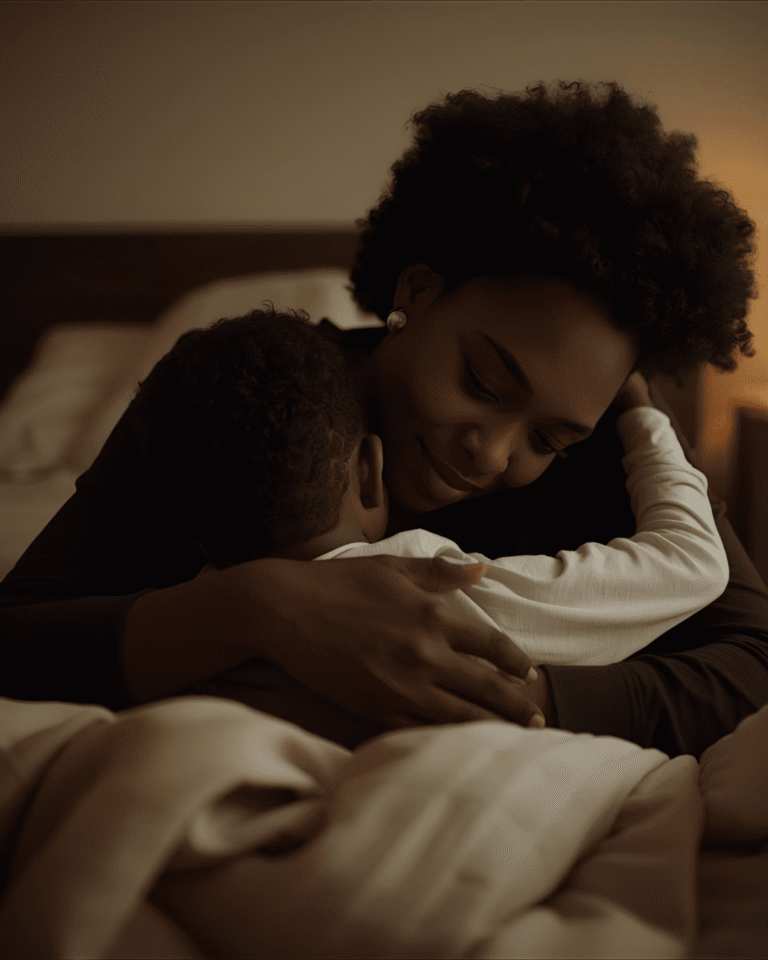 mum and child hugging