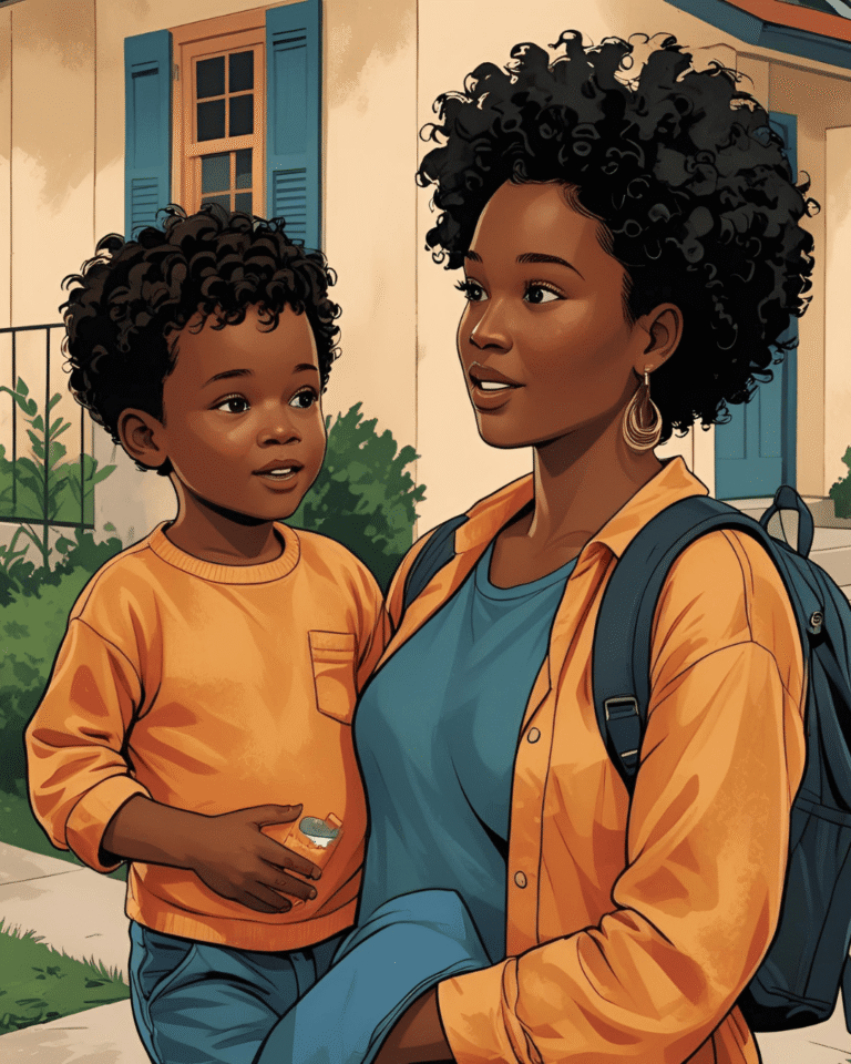 mum and son having a chat