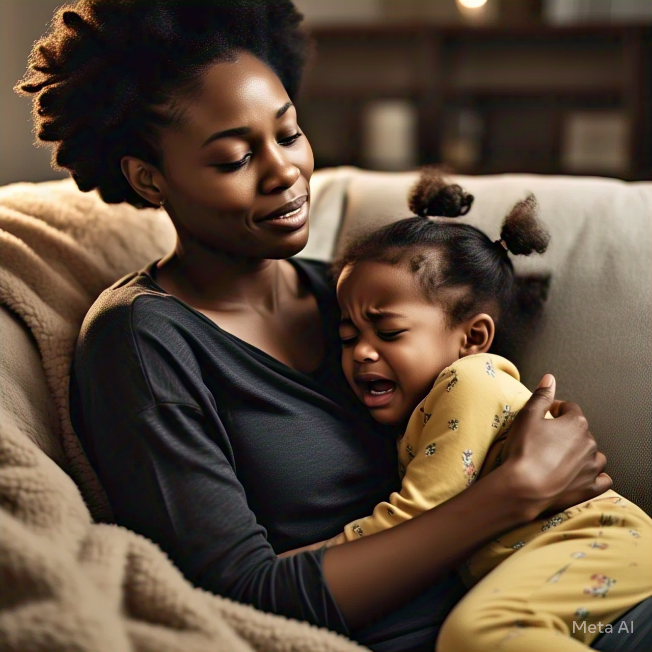 mum cosoling her child