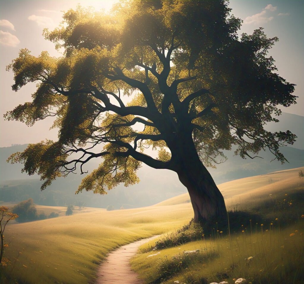 tree resisting the wind