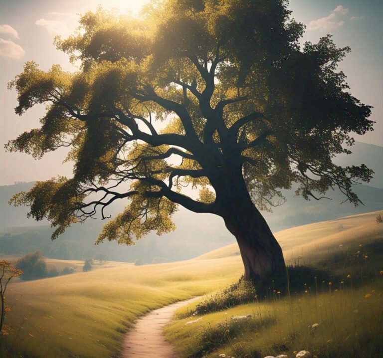 tree resisting the wind