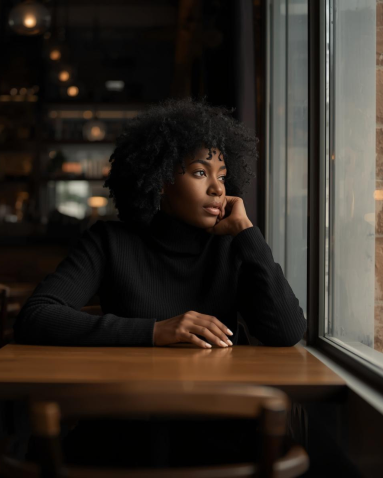 A woman reflecting on adult friendships and emotional distance