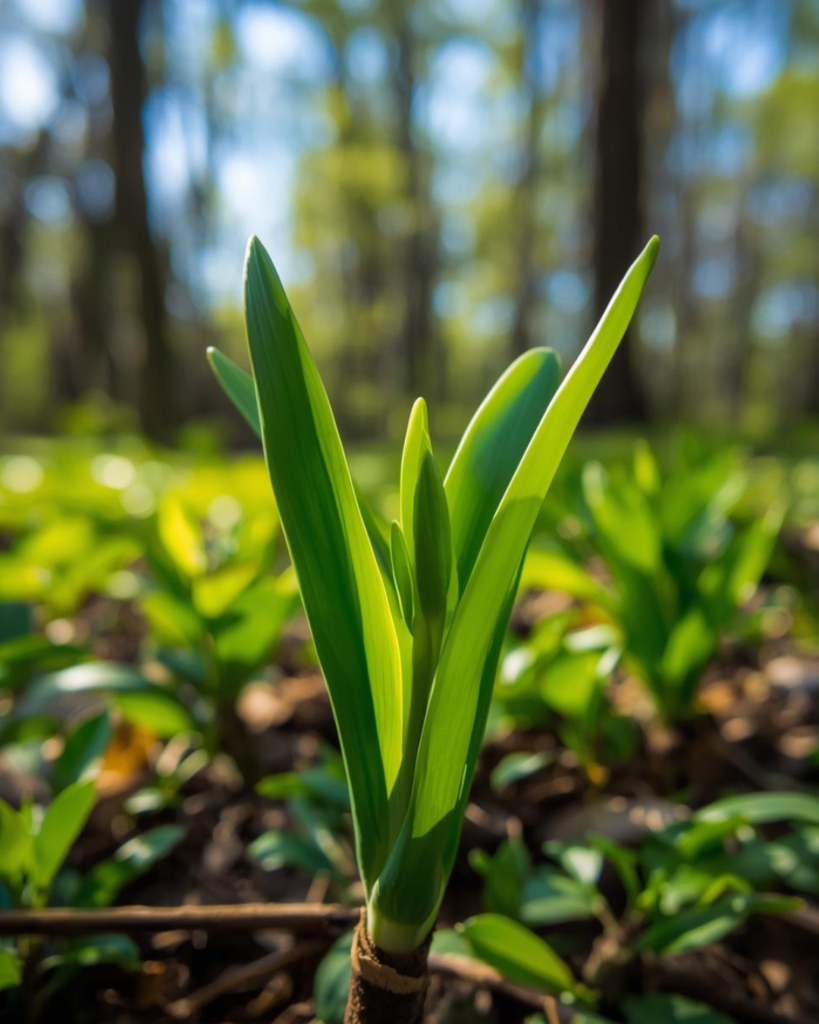 Fresh green plant emerging from soil, representing Hello March and stepping forward with clarity, courage, and renewal.