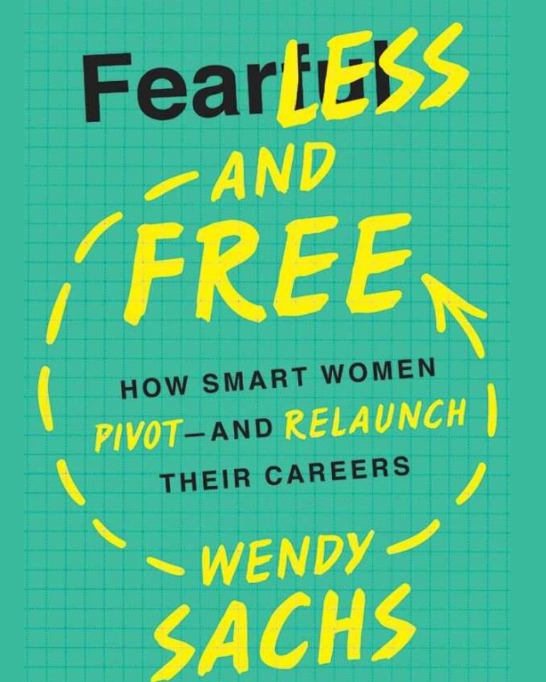 Fearless and Free by Wendy Sachs book cover — teal background with bold black and yellow text.
